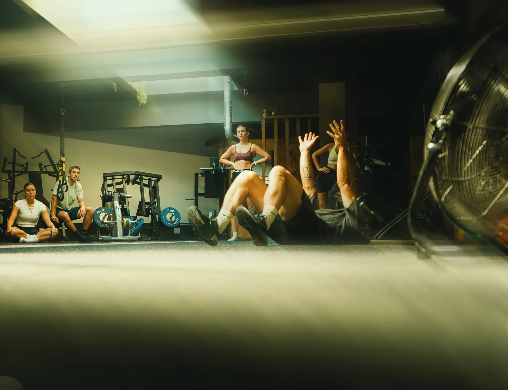 Entrenamiento grupal en la sala de Garay